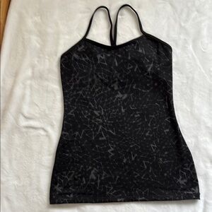 Lululemon Women's Black Power Y Racerback Geometric Top Size 6